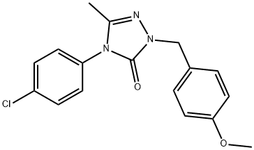 4-(4-Chlorophenyl)-2-(4-methoxybenzyl)-5-methyl-2,4-dihydro-3H-1,2,4-triazol-3-one 结构式
