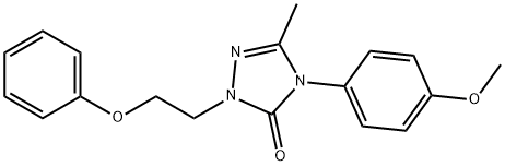 4-(4-METHOXYPHENYL)-5-METHYL-2-(2-PHENOXYETHYL)-2,4-DIHYDRO-3H-1,2,4-TRIAZOL-3-ONE 结构式