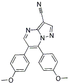6,7-Bis(4-methoxyphenyl)pyrazolo[1,5-a]pyrimidine-3-carbonitrile 结构式