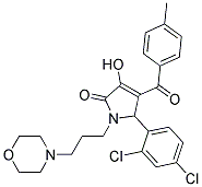 5-(2,4-Dichlorophenyl)-3-hydroxy-4-(4-methylbenzoyl)-1-[3-(4-morpholinyl)propyl]-1,5-dihydro-2H-pyrrol-2-one 结构式