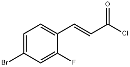 (E)-3-(4-BROMO-2-FLUOROPHENYL)ACRYLOYL CHLORIDE 结构式