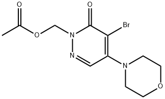 [5-BROMO-4-MORPHOLINO-6-OXO-1(6H)-PYRIDAZINYL]METHYL ACETATE 结构式