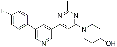 1-(6-[5-(4-FLUOROPHENYL)PYRIDIN-3-YL]-2-METHYLPYRIMIDIN-4-YL)PIPERIDIN-4-OL 结构式