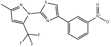 2-[3-METHYL-5-(TRIFLUOROMETHYL)-1H-PYRAZOL-1-YL]-4-(3-NITROPHENYL)-1,3-THIAZOLE