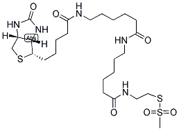 N-[6-(2-甲基磺酰基硫基乙基氨基)-6-氧代己基]-6-[5-[(4S)-2-氧代-1,3,3A,4,6,6A-六氢噻吩并[3,4-D]咪唑-4-基]戊酰氨基]己酰胺 结构式