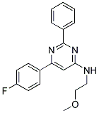 6-(4-FLUOROPHENYL)-N-(2-METHOXYETHYL)-2-PHENYLPYRIMIDIN-4-AMINE 结构式