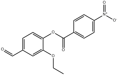 2-ETHOXY-4-FORMYLPHENYL 4-NITROBENZOATE 结构式