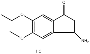 5-ETHOXY-6-METHOXY-3-OXO-1-INDANAMINIUM CHLORIDE 结构式