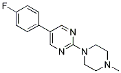 5-(4-FLUOROPHENYL)-2-(4-METHYLPIPERAZIN-1-YL)PYRIMIDINE 结构式