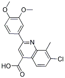 7-氯-2-(3,4-二甲氧苯基)-8-甲基-喹啉-4-羧酸 结构式