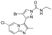 3-[4-Bromo-1-[(ethylamino)carbonyl]pyrazol-3-yl]-5-chloro-2-methylpyrido[1,6-a]-1H-imidazole 结构式