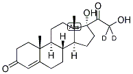 4-PREGNEN-17ALPHA,21-DIOL-3,20-DIONE-21,21-D2 结构式