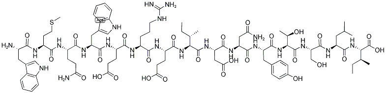 H-Trp-Met-Gln-Trp-Glu-Arg-Glu-Ile-Asp-Asn-Tyr-Thr-Ser-Leu-Ile-OH 结构式