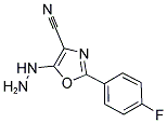 2-(4-FLUOROPHENYL)-5-HYDRAZINO-1,3-OXAZOLE-4-CARBONITRILE 结构式