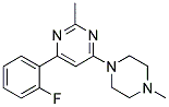 4-(2-FLUOROPHENYL)-2-METHYL-6-(4-METHYLPIPERAZIN-1-YL)PYRIMIDINE 结构式