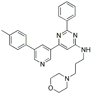 (3-MORPHOLIN-4-YL-PROPYL)-[2-PHENYL-6-(5-P-TOLYL-PYRIDIN-3-YL)-PYRIMIDIN-4-YL]-AMINE 结构式