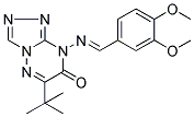 6-TERT-BUTYL-8-{[(1E)-(3,4-DIMETHOXYPHENYL)METHYLENE]AMINO}[1,2,4]TRIAZOLO[4,3-B][1,2,4]TRIAZIN-7(8H)-ONE 结构式