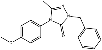 2-Benzyl-4-(4-methoxyphenyl)-5-methyl-2,4-dihydro-3H-1,2,4-triazol-3-one 结构式