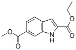6-甲氧基羧基吲哚-2-羧酸乙酯 结构式