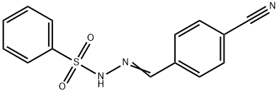 N'-[(E)-(4-CYANOPHENYL)METHYLIDENE]BENZENESULFONOHYDRAZIDE 结构式