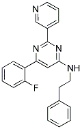 6-(2-Fluorophenyl)-N-(2-phenylethyl)-2-pyridin-3-ylpyrimidin-4-amine 结构式
