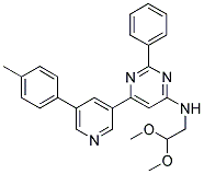 (2,2-DIMETHOXY-ETHYL)-[2-PHENYL-6-(5-P-TOLYL-PYRIDIN-3-YL)-PYRIMIDIN-4-YL]-AMINE 结构式