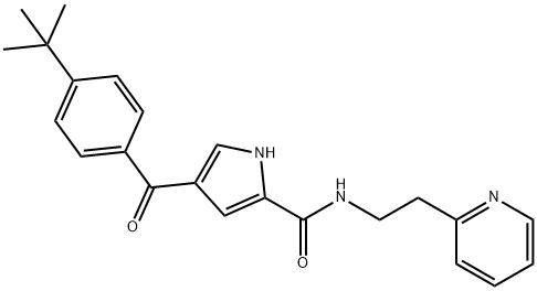 4-(4-(叔丁基)苯甲酰基)-N-(2-(吡啶-2-基)乙基)-1H-吡咯-2-甲酰胺 结构式