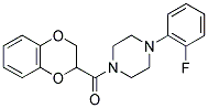 1-(2,3-DIHYDRO-1,4-BENZODIOXIN-2-YLCARBONYL)-4-(2-FLUOROPHENYL)PIPERAZINE 结构式