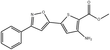 METHYL 3-AMINO-5-(3-PHENYL-5-ISOXAZYL)THIOPHENE-2-CARBOXYLATE 结构式