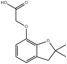 (2,2-二甲基-2,3-二氢-苯并呋喃-7-氧基)-乙酸 结构式