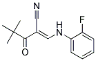 2-(2,2-DIMETHYLPROPANOYL)-3-((2-FLUOROPHENYL)AMINO)PROP-2-ENENITRILE 结构式