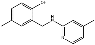 4-METHYL-2-[(4-METHYL-PYRIDIN-2-YLAMINO)-METHYL]-PHENOL 结构式