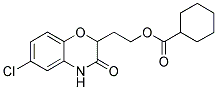 2-(6-CHLORO-3-OXO-3,4-DIHYDRO-2H-1,4-BENZOXAZIN-2-YL)ETHYL CYCLOHEXANECARBOXYLATE 结构式