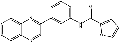 N-[3-(2-QUINOXALINYL)PHENYL]-2-FURAMIDE 结构式