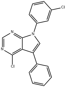 4-CHLORO-7-(3-CHLOROPHENYL)-5-PHENYL-7H-PYRROLO[2,3-D]PYRIMIDINE 结构式