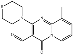 9-METHYL-4-OXO-2-THIOMORPHOLIN-4-YL-4H-PYRIDO[1,2-A]PYRIMIDINE-3-CARBALDEHYDE 结构式