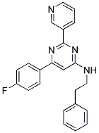 6-(4-FLUOROPHENYL)-N-(2-PHENYLETHYL)-2-PYRIDIN-3-YLPYRIMIDIN-4-AMINE 结构式