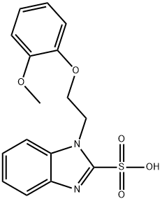 1-[2-(2-METHOXYPHENOXY)ETHYL]-1H-BENZIMIDAZOLE-2-SULFONIC ACID 结构式