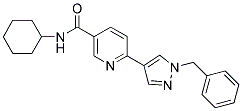 6-(1-BENZYL-1H-PYRAZOL-4-YL)-N-CYCLOHEXYL-NICOTINAMIDE 结构式