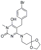 5-(4-BROMOBENZYL)-4-(1,4-DIOXA-8-AZASPIRO[4.5]DEC-8-YL)-6-HYDROXY-1-METHYLPYRIMIDIN-2(1H)-ONE 结构式