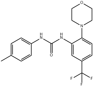 1-(4-METHYLPHENYL)-3-(2-MORPHOLIN-4-YL-5-(TRIFLUOROMETHYL)PHENYL)UREA 结构式