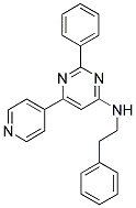 2-PHENYL-N-(2-PHENYLETHYL)-6-PYRIDIN-4-YLPYRIMIDIN-4-AMINE 结构式