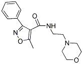 5-METHYL-N-(2-MORPHOLIN-4-YLETHYL)-3-PHENYLISOXAZOLE-4-CARBOXAMIDE 结构式