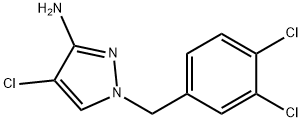 4-氯-1-(3,4-二氯苄基)-1H-吡唑-3-胺 结构式