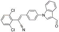 (Z)-2-(2,6-DICHLOROPHENYL)-3-[4-(3-FORMYL-1H-INDOL-1-YL)PHENYL]-2-PROPENENITRILE 结构式