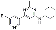 6-(5-BROMOPYRIDIN-3-YL)-N-CYCLOHEXYL-2-METHYLPYRIMIDIN-4-AMINE 结构式