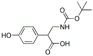 3-TERT-BUTOXYCARBONYLAMINO-2-(4-HYDROXY-PHENYL)-PROPIONIC ACID 结构式