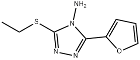 [3-(乙基硫代)-5-(2-呋喃)-1,2,4-三唑-4-基]胺 结构式