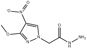 2-(3-甲氧基-4-硝基-1H-吡唑-1-基)乙酰肼 结构式