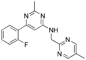 6-(2-FLUOROPHENYL)-2-METHYL-N-[(5-METHYLPYRIMIDIN-2-YL)METHYL]PYRIMIDIN-4-AMINE 结构式
